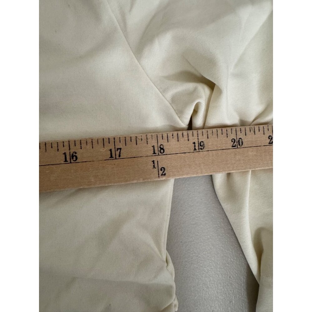 J.crew Asymmetrical off-the-shoulder top in stretch cotton blend Ivory sz xl - Picture 5 of 8